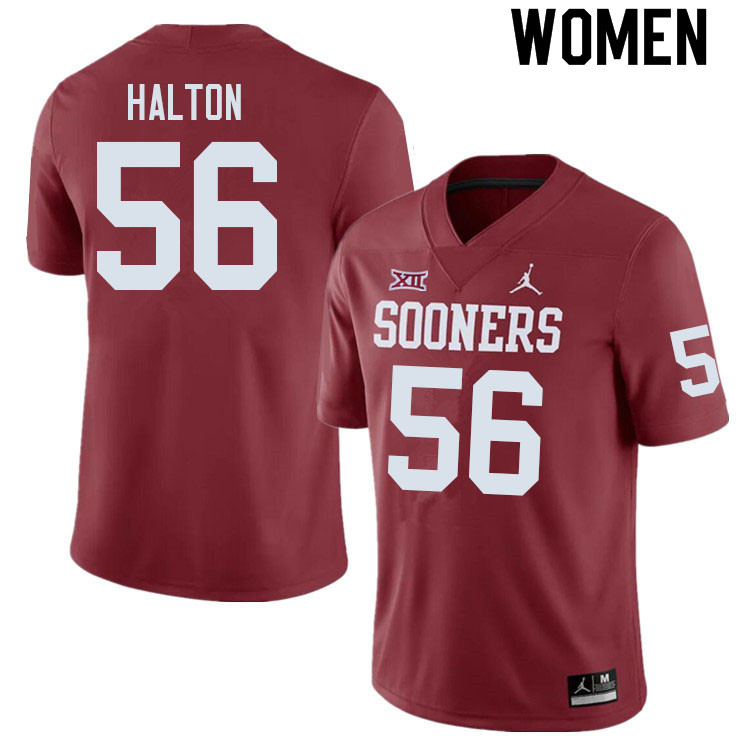 Women #56 Gracen Halton Oklahoma Sooners College Football Jerseys Sale-Crimson - Click Image to Close